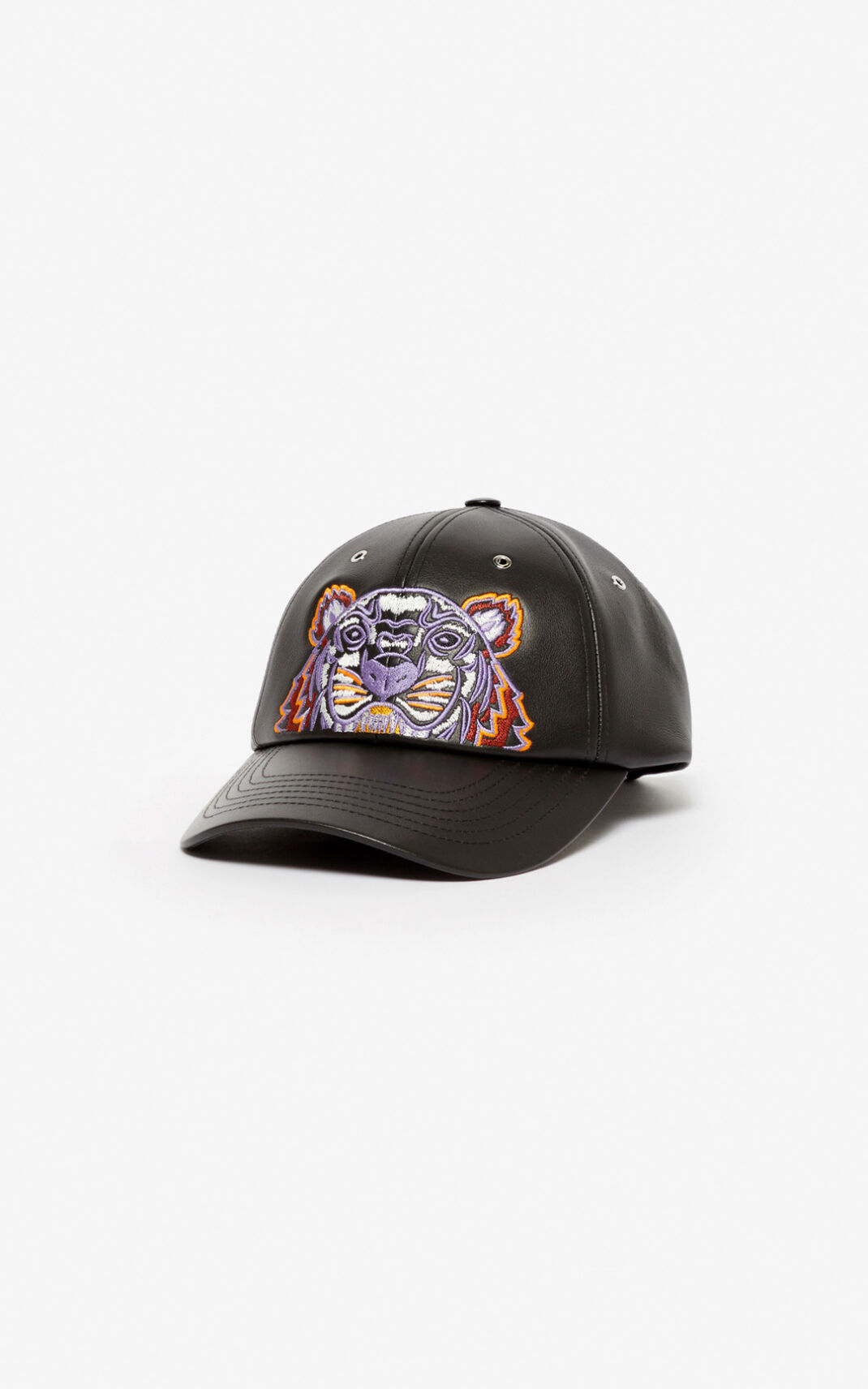 Kenzo Tiger Læder Kasket Dame - Sort DK-971499